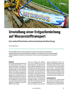 Umstellung einer Erdgasfernleitung auf Wasserstofftransport