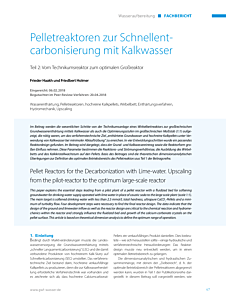 Pelletreaktoren zur Schnellentcarbonisierung mit Kalkwasser