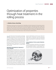 Optimization of properties through heat treatment in the rolling process