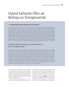 Hybrid beheizte Öfen als Beitrag zur Energiewende