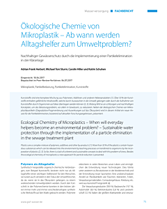 Ökologische Chemie von Mikroplastik – Ab wann werden Alltagshelfer zum Umweltproblem?