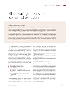 Billet heating options for isothermal extrusion