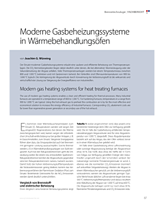 Moderne Gasbeheizungssysteme in Wärmebehandlungsöfen