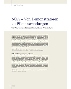 NOA – Von Demonstratoren zu Pilotanwendungen