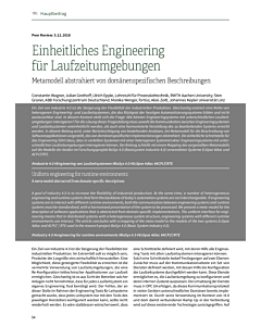Einheitliches Engineering für Laufzeitumgebungen