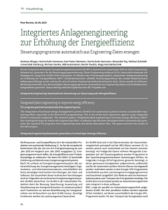 Integriertes Anlagenengineering zur Erhöhung der Energieeffizienz