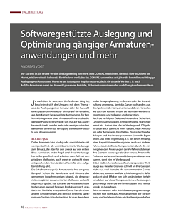 Softwaregestützte Auslegung und Optimierung gängiger Armaturenanwendungen und mehr