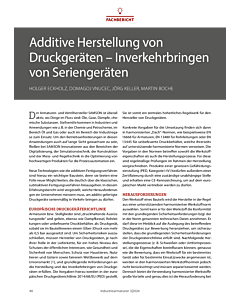 Additive Herstellung von Druckgeräten – Inverkehrbringen von Seriengeräten