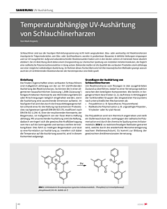 Temperaturabhängige UV-Aushärtung von Schlauchlinerharzen