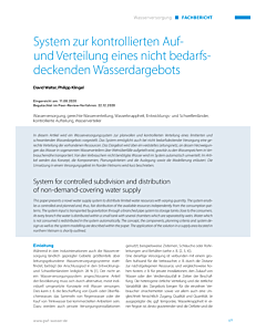 System zur kontrollierten Aufund Verteilung eines nicht bedarfsdeckenden Wasserdargebots