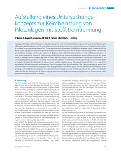 Aufstellung eines Untersuchungskonzepts zur Keimbelastung von Pilotanlagen mit Stoffstromtrennung