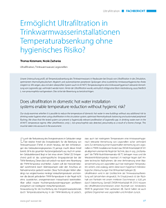 Ermöglicht Ultrafiltration in Trinkwarmwasserinstallationen Temperaturabsenkung ohne hygienisches Risiko?