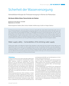 Sicherheit der Wasserversorgung