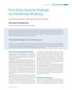 Eine Risiko-basierte Strategie zur Kanalinstandhaltung