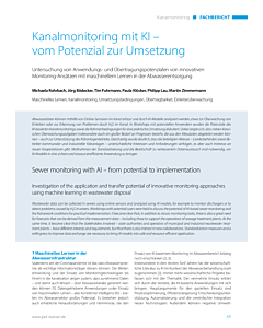 Kanalmonitoring mit KI – vom Potenzial zur Umsetzung