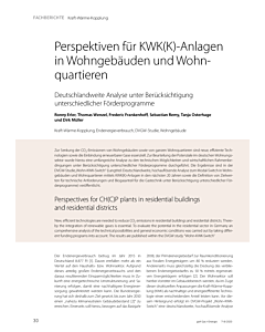Perspektiven für KWK(K)-Anlagen in Wohngebäuden und Wohnquartieren