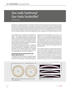 Quo vadis Sanierung? Quo Vadis Fachkräfte?