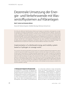 Dezentrale Umsetzung der Energie- und Verkehrswende mit Wasserstoffsystemen auf Kläranlagen