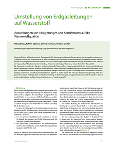 Umstellung von Erdgasleitungen auf Wasserstoff