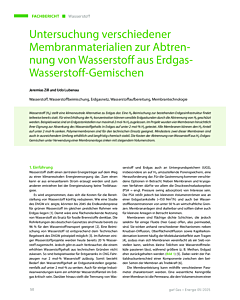 Untersuchung verschiedener Membranmaterialien zur Abtrennung von Wasserstoff aus Erdgas-Wasserstoff-Gemischen