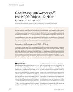 Odorierung von Wasserstoff im HYPOS-Projekt „H2-Netz“