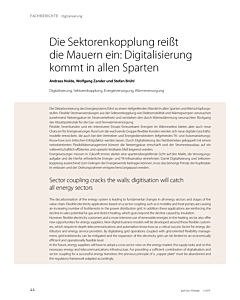 Die Sektorenkopplung reißt die Mauern ein: Digitalisierung kommt in allen Sparten