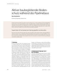 Aktiver baubegleitender Bodenschutz während des Pipelinebaus
