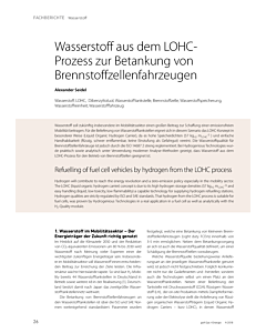 Wasserstoff aus dem LOHC-Prozess zur Betankung von Brennstoffzellenfahrzeugen