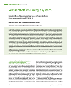 Wasserstoff im Energiesystem