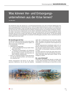 Was können Ver- und Entsorgungsunternehmen aus der Krise lernen?