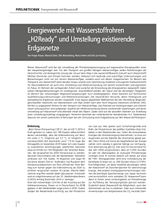 Energiewende mit Wasserstoffrohren „H2Ready“ und Umstellung existierender Erdgasnetze