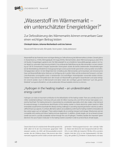 „Wasserstoff im Wärmemarkt – ein unterschätzter Energieträger?“