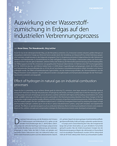 Auswirkung einer Wasserstoffzumischung in Erdgas auf den industriellen Verbrennungsprozess