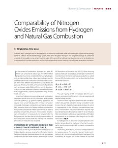 Comparability of Nitrogen Oxides Emissions from Hydrogen and Natural Gas Combustion