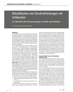 Rehabilitation von Druckrohrleitungen mit Schläuchen
