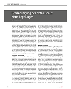 Beschleunigung des Netzausbaus: Neue Regelungen