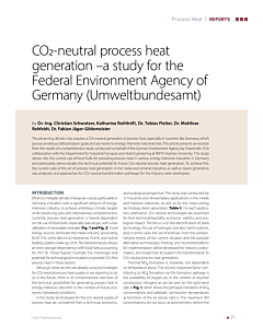 CO2-neutral process heat generation –a study for the Federal Environment Agency of Germany (Umweltbundesamt)