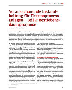 Vorausschauende Instandhaltung für Thermoprozessanlagen – Teil 2: Restlebensdauerprognose