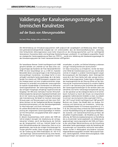Validierung der Kanalsanierungsstrategie des bremischen Kanalnetzes auf der Basis von Alterungsmodellen