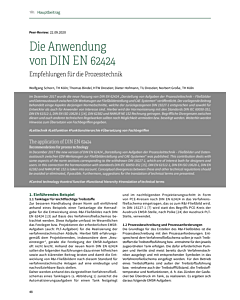 Die Anwendung von DIN EN 62424