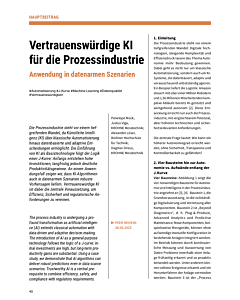 Vertrauenswürdige KI für die Prozessindustrie