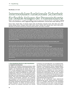 Intermodulare funktionale Sicherheit für flexible Anlagen der Prozessindustrie