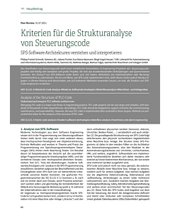 Kriterien für die Strukturanalyse von Steuerungscode