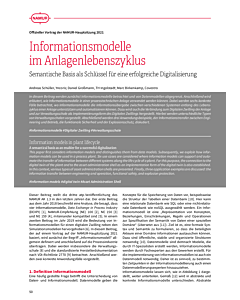 Informationsmodelle im Anlagenlebenszyklus