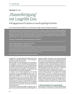 „Massenfertigung“ mit Losgröße Eins