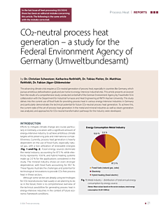 CO2-neutral process heat generation –a study for the Federal Environment Agency of Germany (Umweltbundesamt)