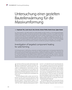 Untersuchung einer gezielten Bauteilerwärmung für die Massivumformung