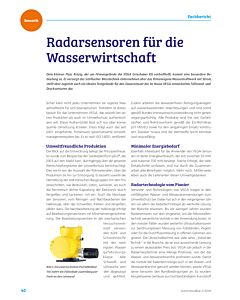 Radarsensoren für die Wasserwirtschaft