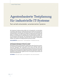 Agentenbasierte Testplanung für industrielle IT-Systeme