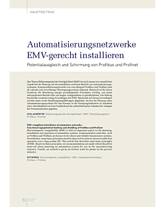 Automatisierungsnetzwerke EMV-gerecht installieren